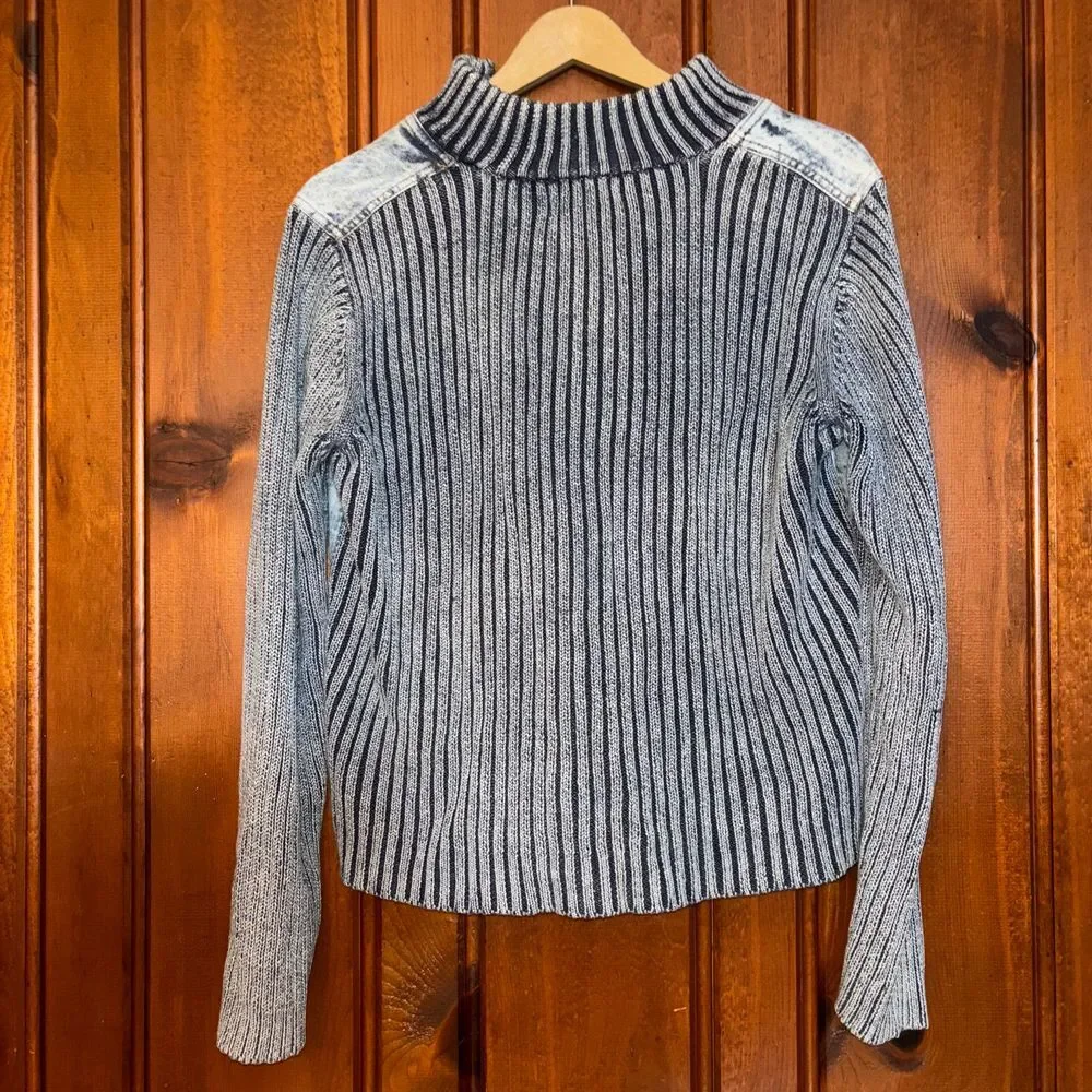 VTG 90s Longaberger Homestead Denim Full Zip Sweater‎ Jacket Embroidered Medium - Picture 4 of 9